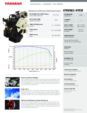 इंजन Yanmar 4TNV98C-NYEM