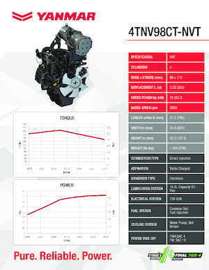 इंजन Yanmar 4TNV98CT-NVT