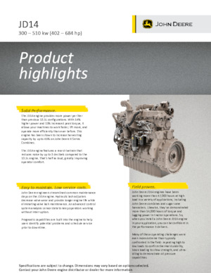 इंजन John Deere Construction 6136CI440
