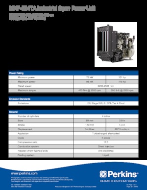इंजन Perkins 854F-E34TA