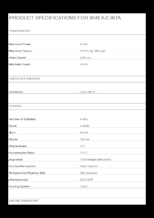 इंजन Perkins 904EA-E36TA