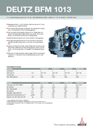 इंजन Deutz BF 4 M 1013 FC