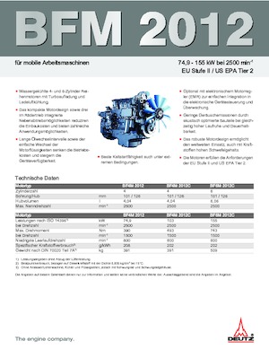इंजन Deutz BF 4 M 2012