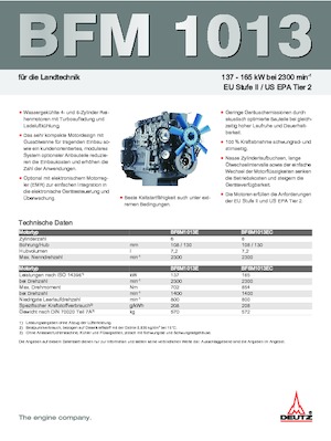 इंजन Deutz BF 6 M 1013 E