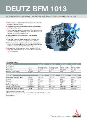 इंजन Deutz BF 6 M 1013 FC