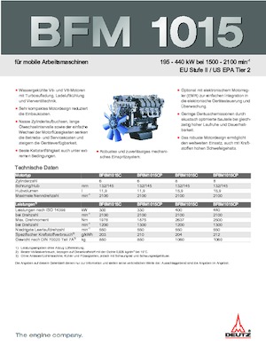 इंजन Deutz BF 8 M 1015 C