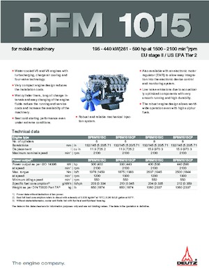 इंजन Deutz BF 8 M 1015 C
