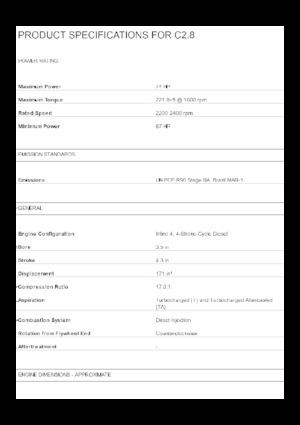 इंजन Caterpillar C2.8