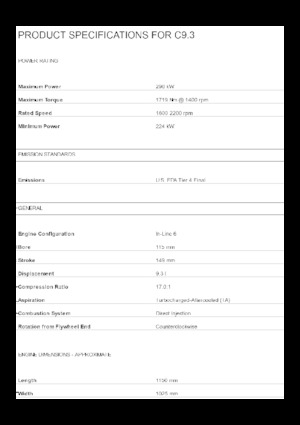 इंजन Caterpillar C9.3