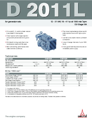 इंजन Deutz D 2011 L04