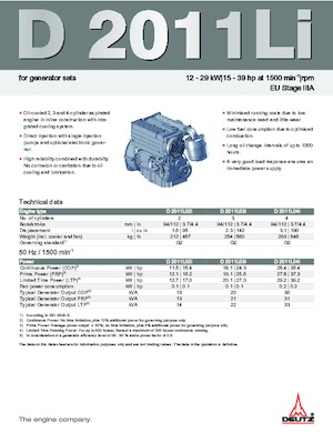 इंजन Deutz D 2011 L03 i