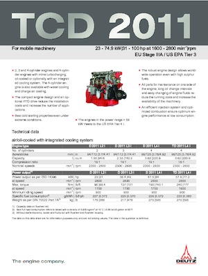 इंजन Deutz D 2011 L2