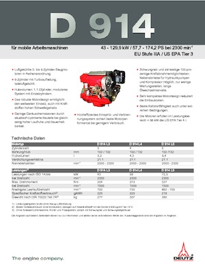 इंजन Deutz D 914 L6
