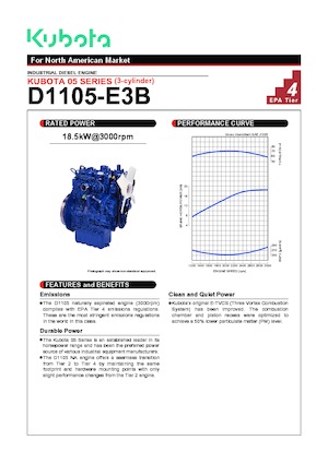 इंजन Kubota D1105-E2B