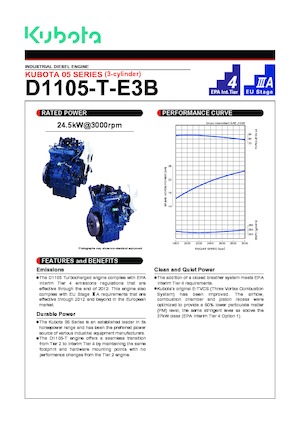 इंजन Kubota D1105T