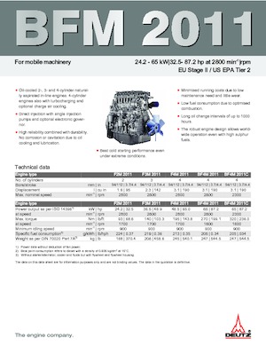 इंजन Deutz F 2 M 2011