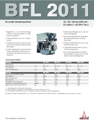इंजन Deutz F 3 L 2011