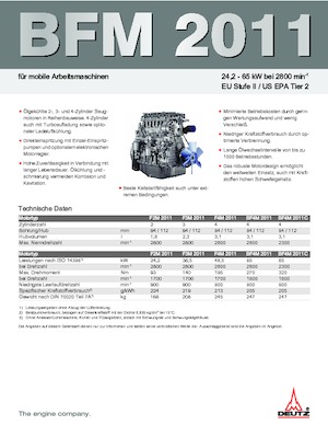इंजन Deutz F 4 M 2011