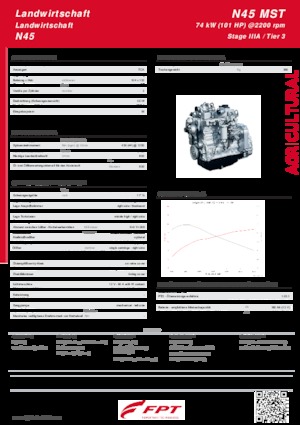 इंजन FPT Industrial N45 MST (74 kW)