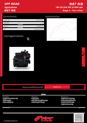 इंजन FPT Industrial N67 NG (180 kW)