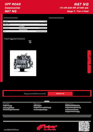 इंजन FPT Industrial N67 NG ENT (172 kW)