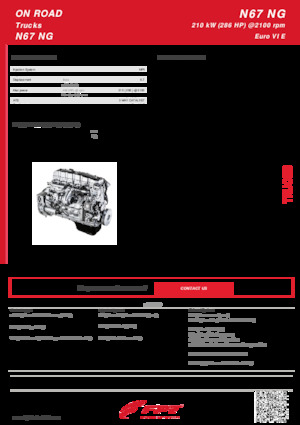 इंजन FPT Industrial N67 NG ENT (210 kW) 