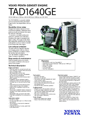 इंजन Volvo Penta TAD1640GE