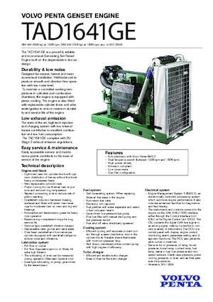 इंजन Volvo Penta TAD1641GE