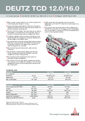 इंजन Deutz TCD 12.0 V6