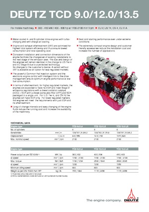 इंजन Deutz TCD 13.5 L6