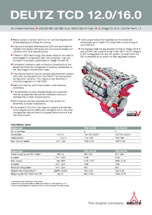 इंजन Deutz TCD 16.0 V8