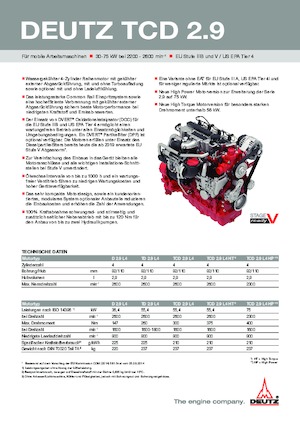 इंजन Deutz TCD 2.9 L4