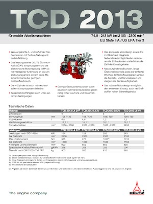 इंजन Deutz TCD 2013 L4 2V