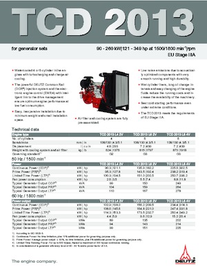 इंजन Deutz TCD 2013 L6 2V