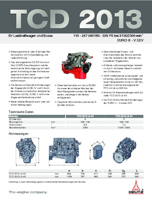 इंजन Deutz TCD 2013 L6 4V