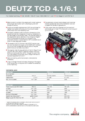 इंजन Deutz TCD 4.1 L4