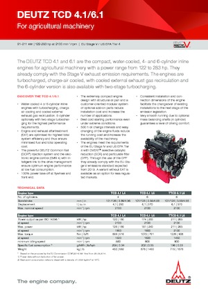 इंजन Deutz TCD 4.1