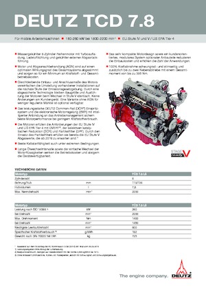 इंजन Deutz TCD 7.8 L6