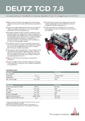 इंजन Deutz TCD 7.8 L6