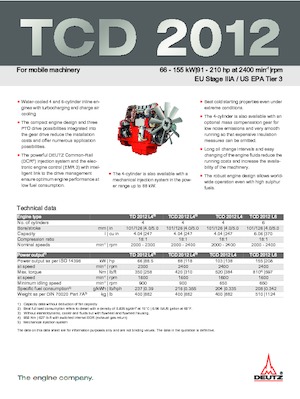 इंजन Deutz TD 2012 L4
