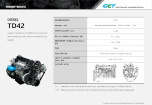 इंजन Global Component Technologies TD42