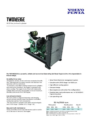 इंजन Volvo Penta TWD1653GE