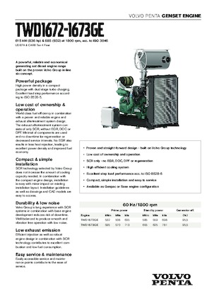इंजन Volvo Penta TWD1673GE