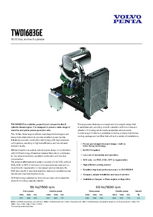 इंजन Volvo Penta TWD1683GE