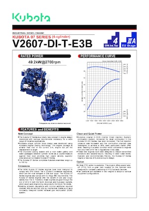 इंजन Kubota V2607-DI-T-E3B