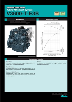 इंजन Kubota V3600-T-E3B