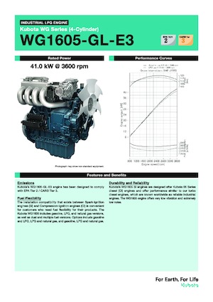 इंजन Kubota WG1605-GL-E3