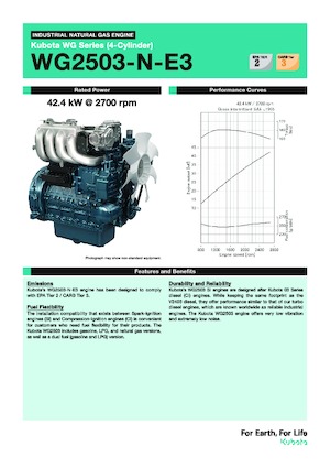 इंजन Kubota WG2503-N-E3