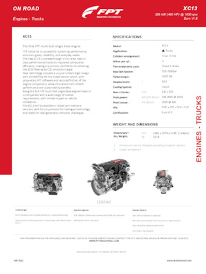 इंजन FPT Industrial XCursor13 (338 kW)