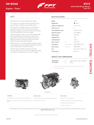 इंजन FPT Industrial XCursor13 (368 kW)